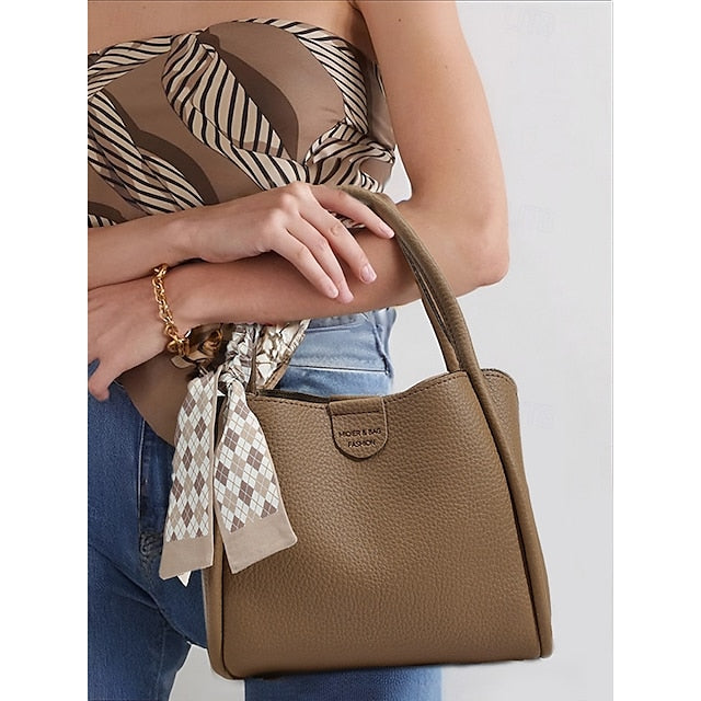 Bag Bucket Handbag PU Bags Shoulder Crossbody