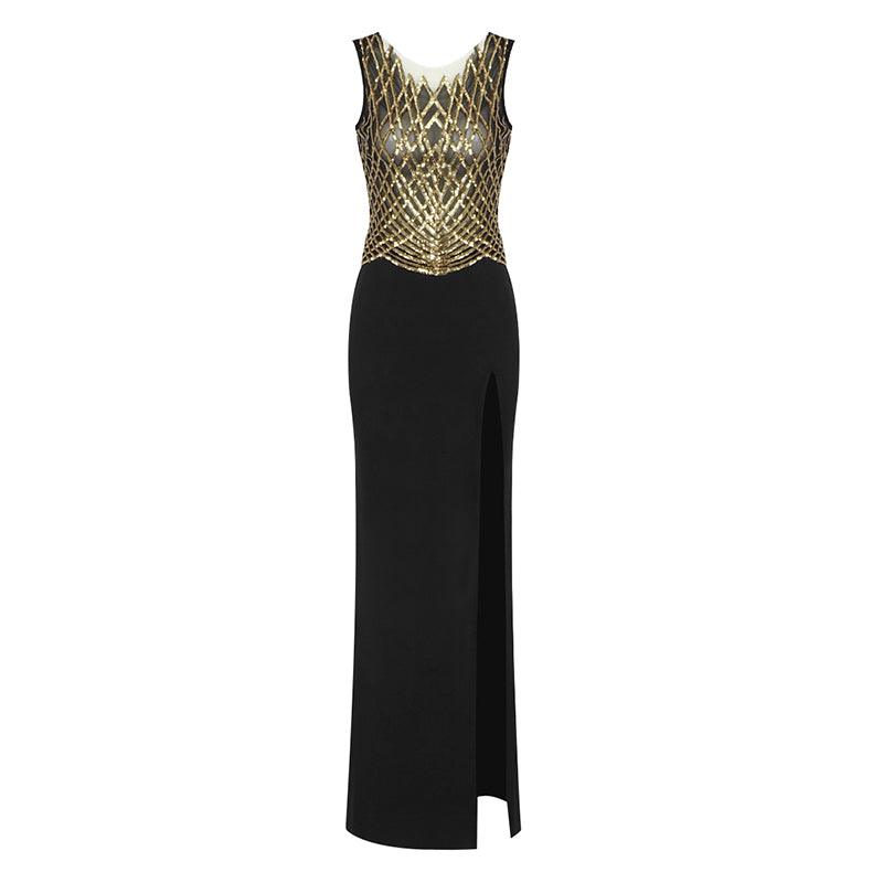 KittenAlarm - Vienna Sleeveless Slit Hem Maxi Dress