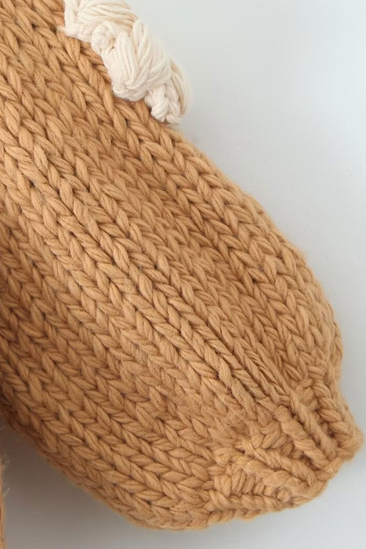 Rosedress Vintage 3D Flower Chunky Knit Pullover Sweater