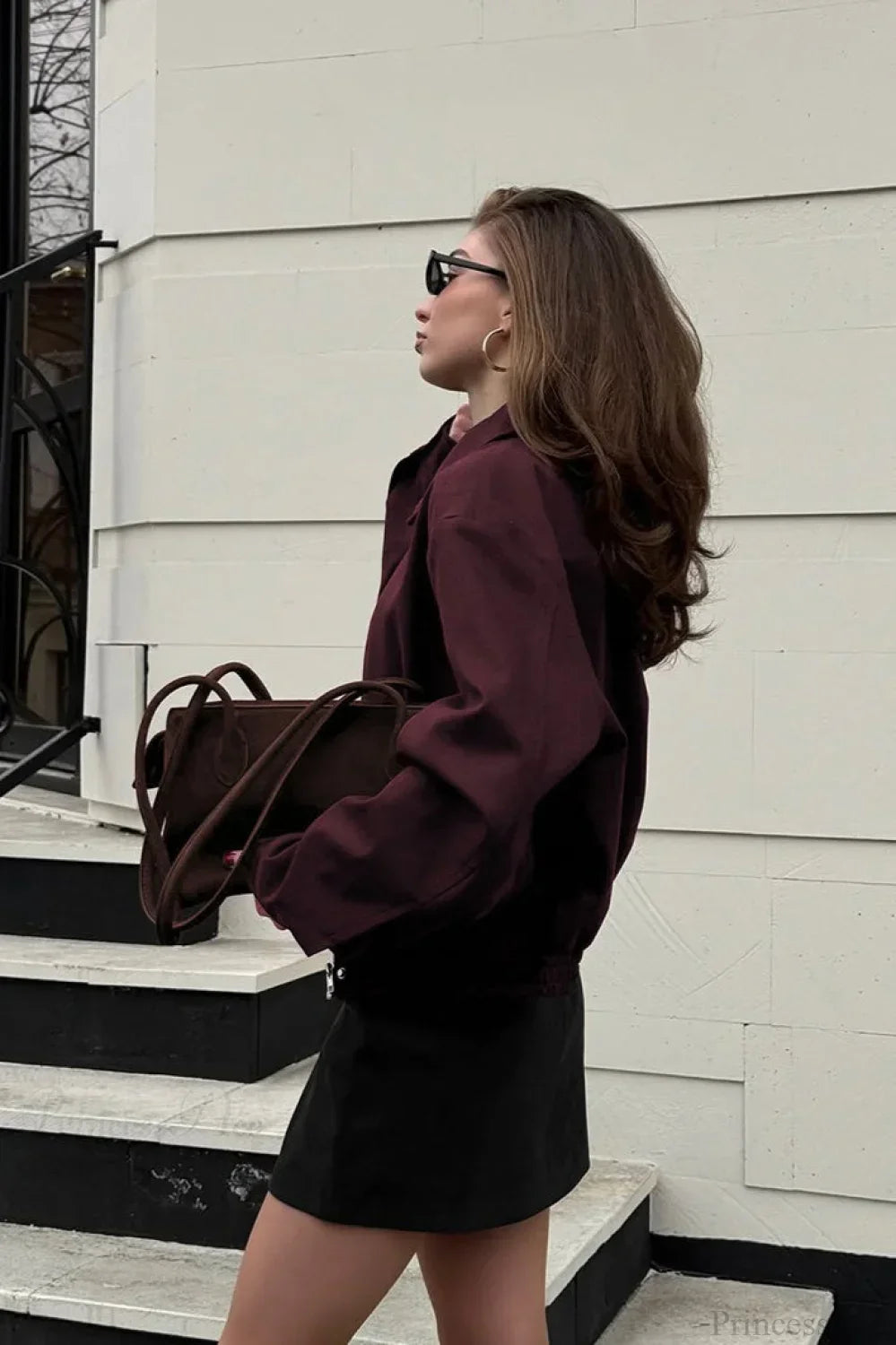 Vintage Burgundy Suede Utility Jacket 4