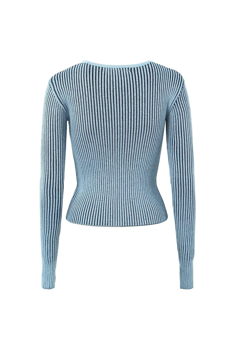 Rosedress Vintage Ribbed Crop Cardigan with Two Way Zipper