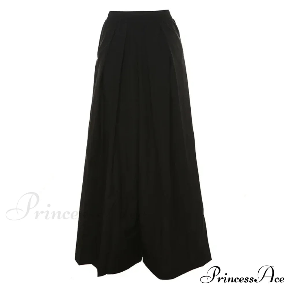 Vintage Gothic Emo Alt Women Techwear Baggy Pants Black / Xs Halloween