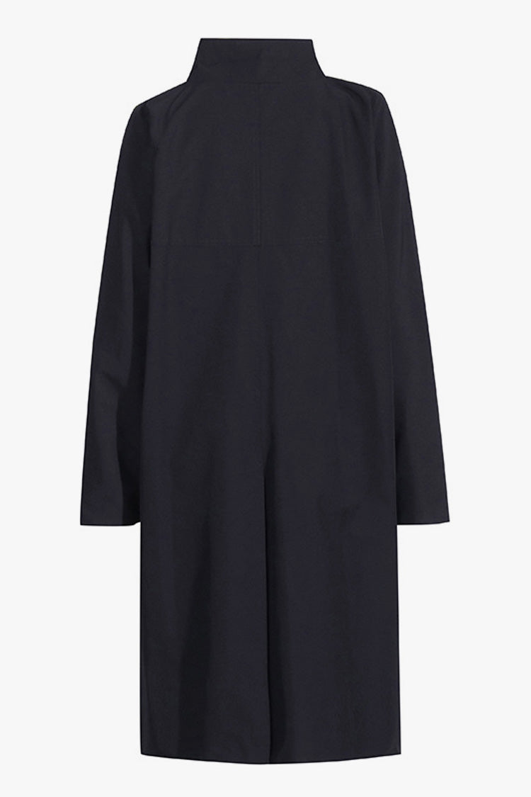 Vintage High Neck Oversized Trench Coat with Wide Sleeves