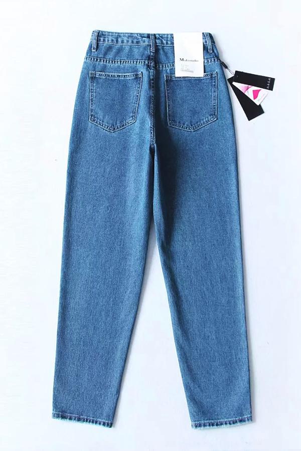 Vintage High-waisted Straight Jeans