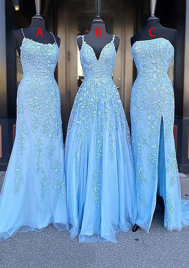 Vintage Laced Prom Dress/Evening Dress - A-Line Long/Floor-Length Sleeveless - Fashionpara