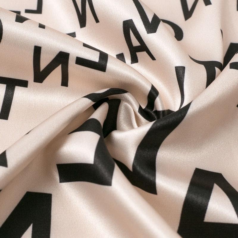 Letter Print V-Neck Long Sleeve Wrap Maxi Dress 4