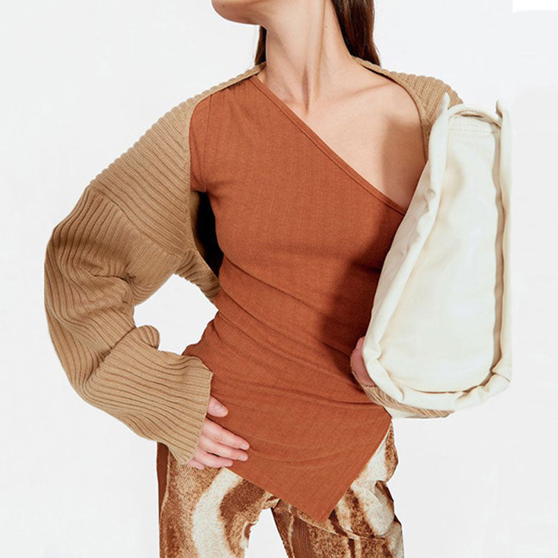Vintage Long Sleeve Drop Shoulder Shrug Cardigan - Camel 2
