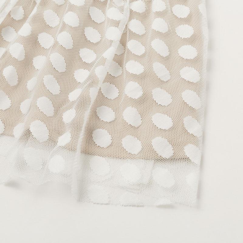 Polka Dot Mesh Long Sleeve Lace Ruffle Mini Dress 9