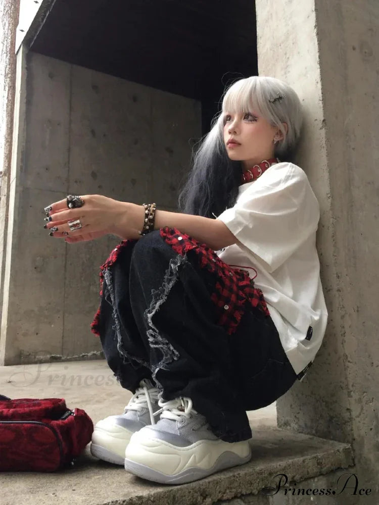 Vintage Patchwork Grunge Halloween Pants