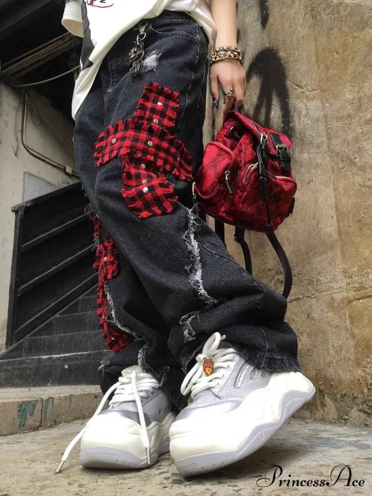 Vintage Patchwork Grunge Halloween Pants