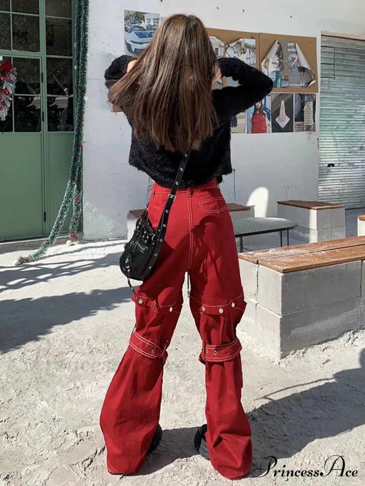 Vintage Red Halloween Pants