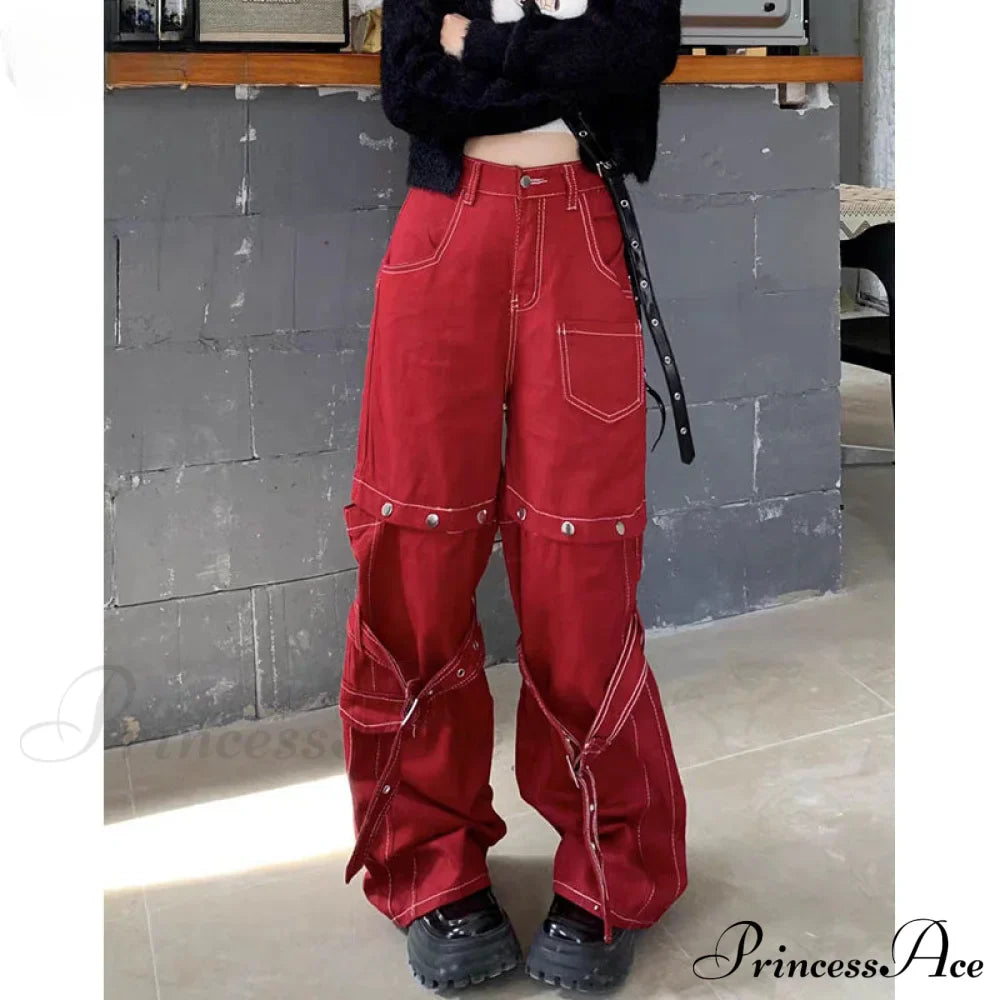Vintage Red Halloween Pants