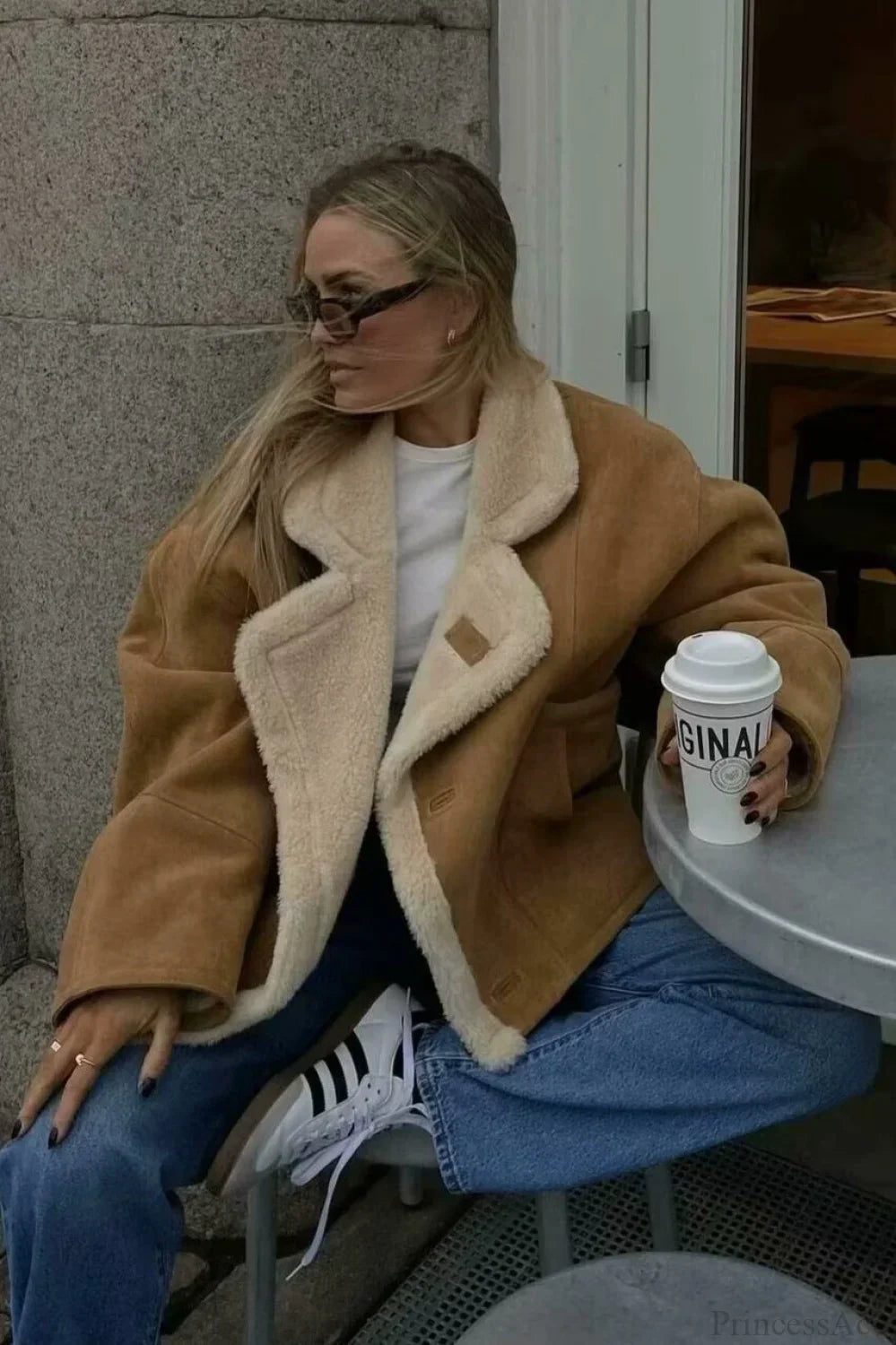 Vintage Sherpa Loose Warm Coat