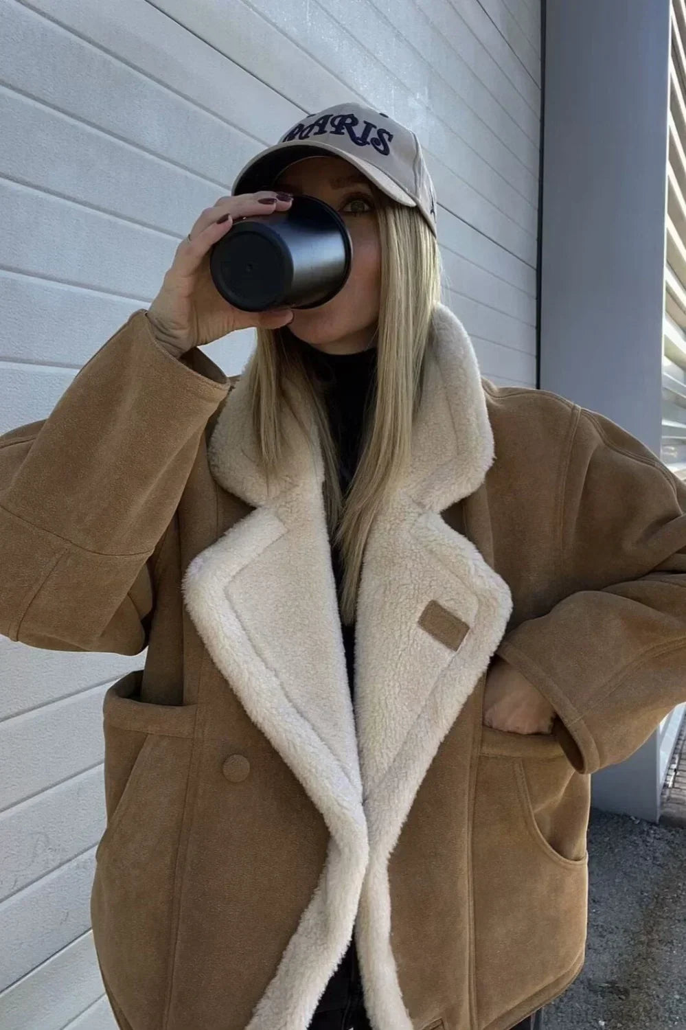 Vintage Sherpa Loose Warm Coat