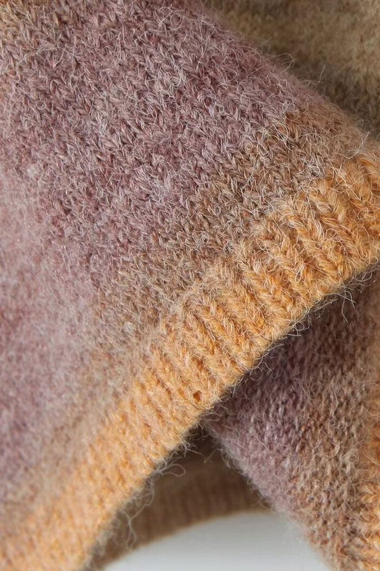 Rosedress Vintage Off Shoulder Gradient Stripe Mini Sweater Dress