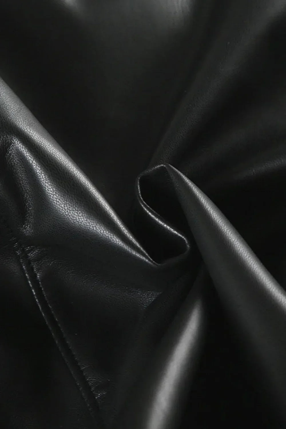 Vintage Y2K Furry Collar Leather Waist - Cinching Jacket