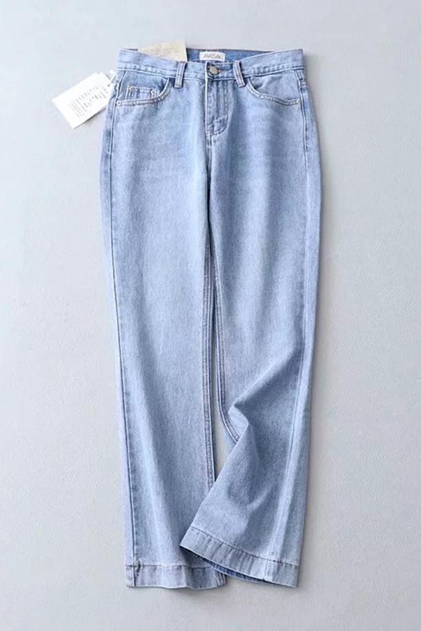 Vintage Zipper Fly Flare Jeans