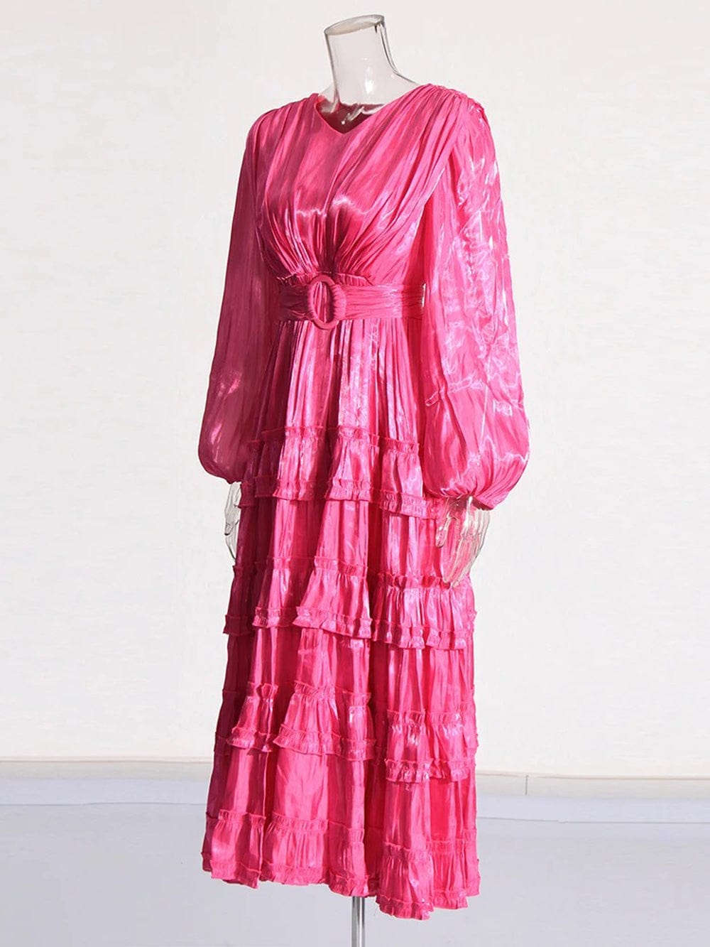 Belt Puff Sleeve - Fashionpara