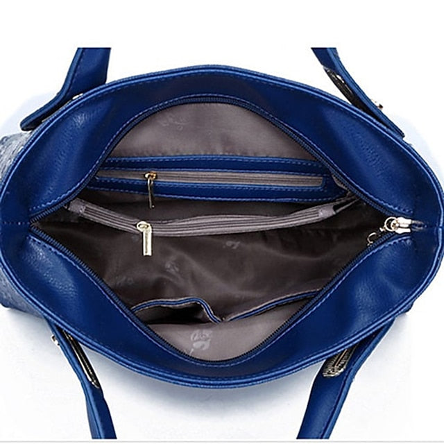 4 Bag Leather Purse PU Pieces Set