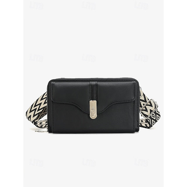 Crossbody Faux Geometric Bag Pattern with Leather