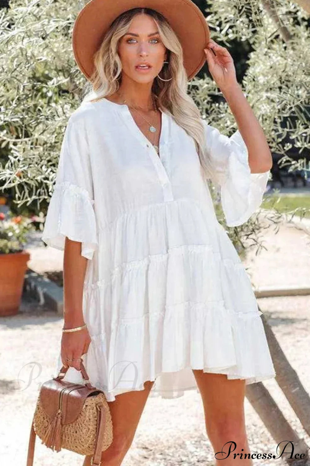 White Mini Dress Holiday Beach Wear