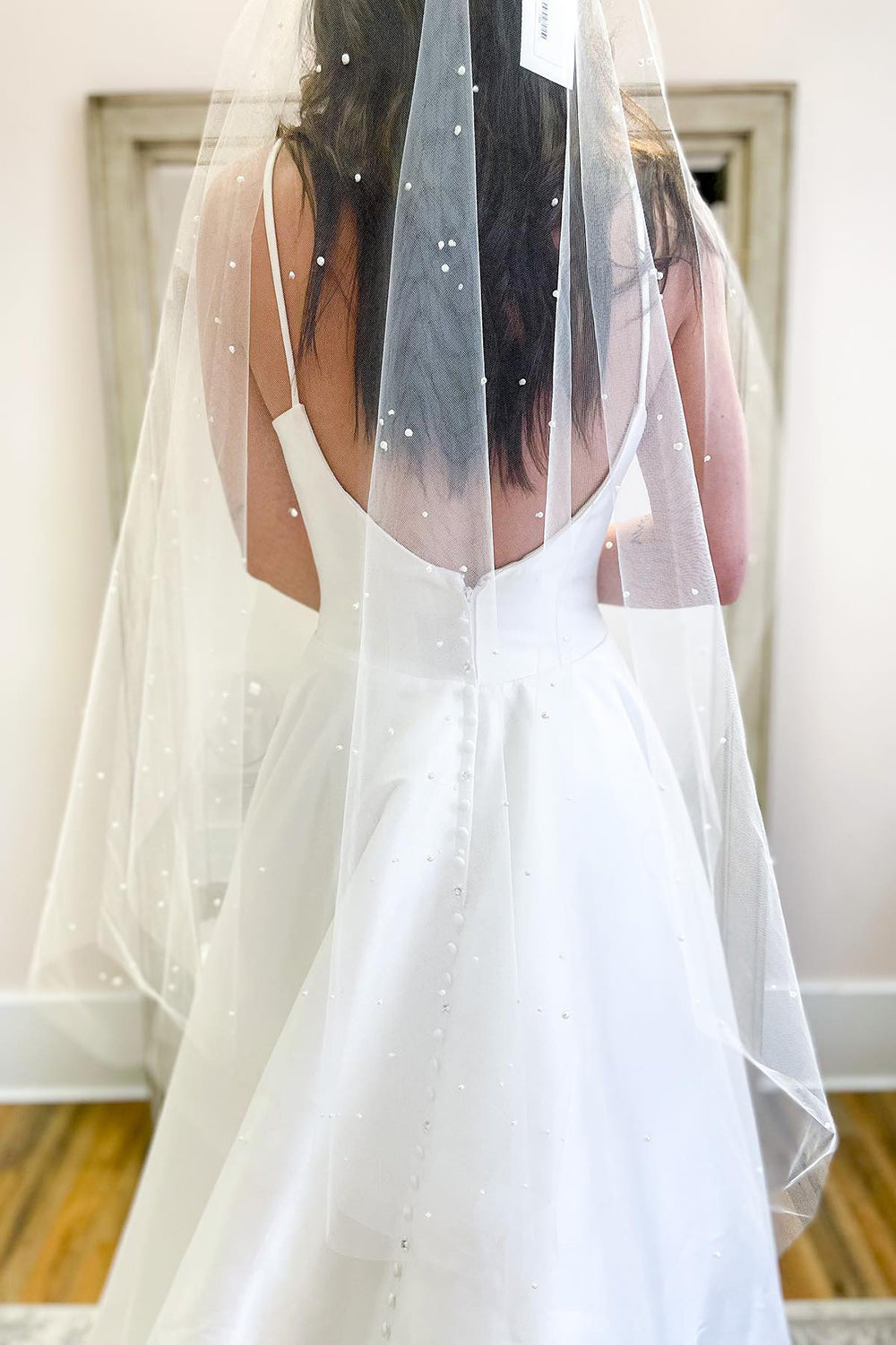 White Wedding Dress Satin Sleeveless Long Satin - Fashionpara