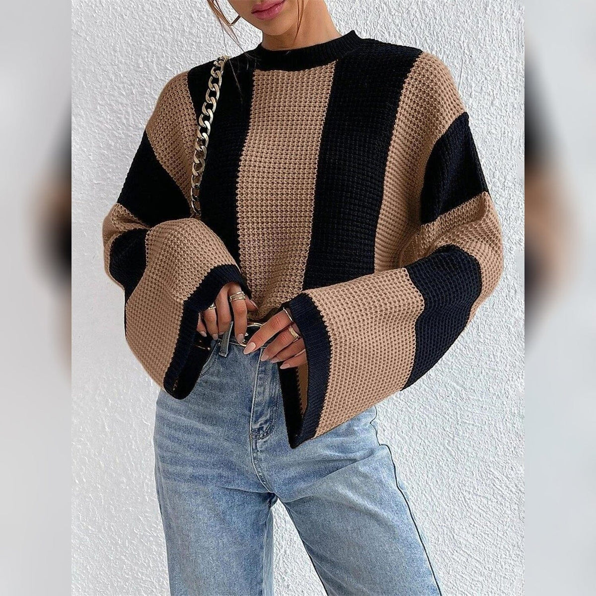 Patchwork Striped Sweater 6