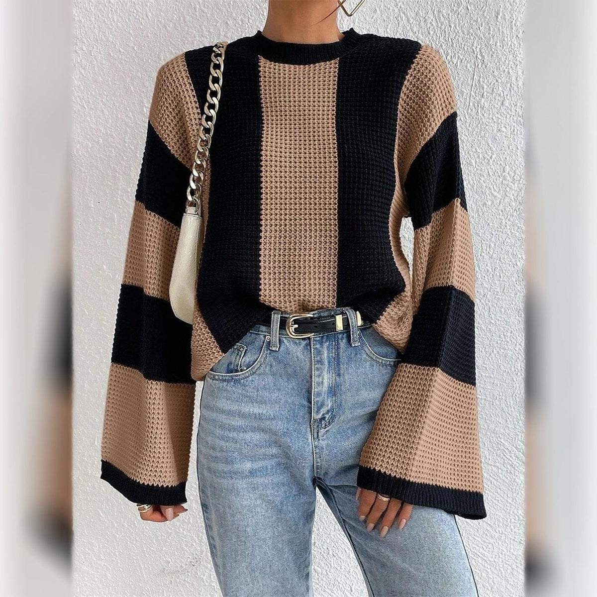 Patchwork Striped Sweater 5
