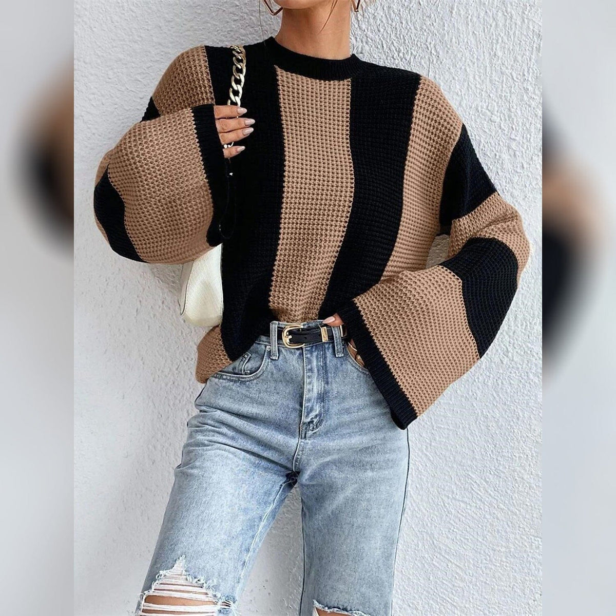Patchwork Striped Sweater 3