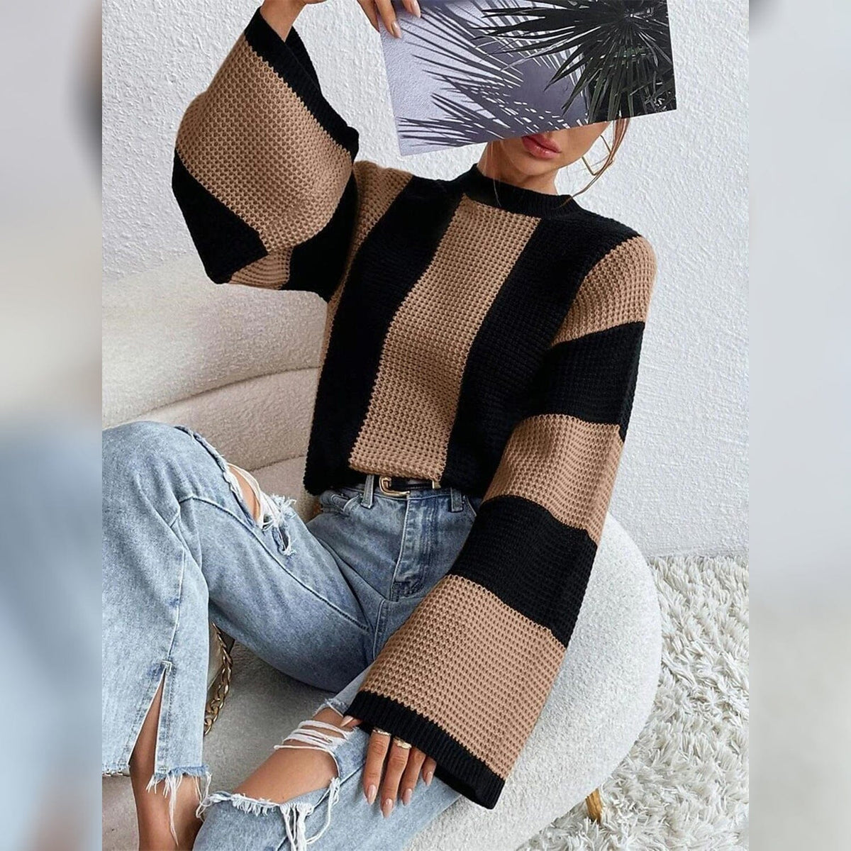Patchwork Striped Sweater