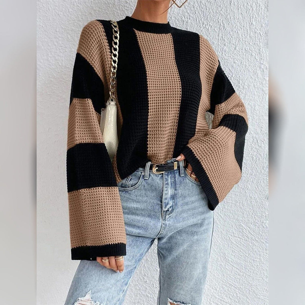 Patchwork Striped Sweater 13