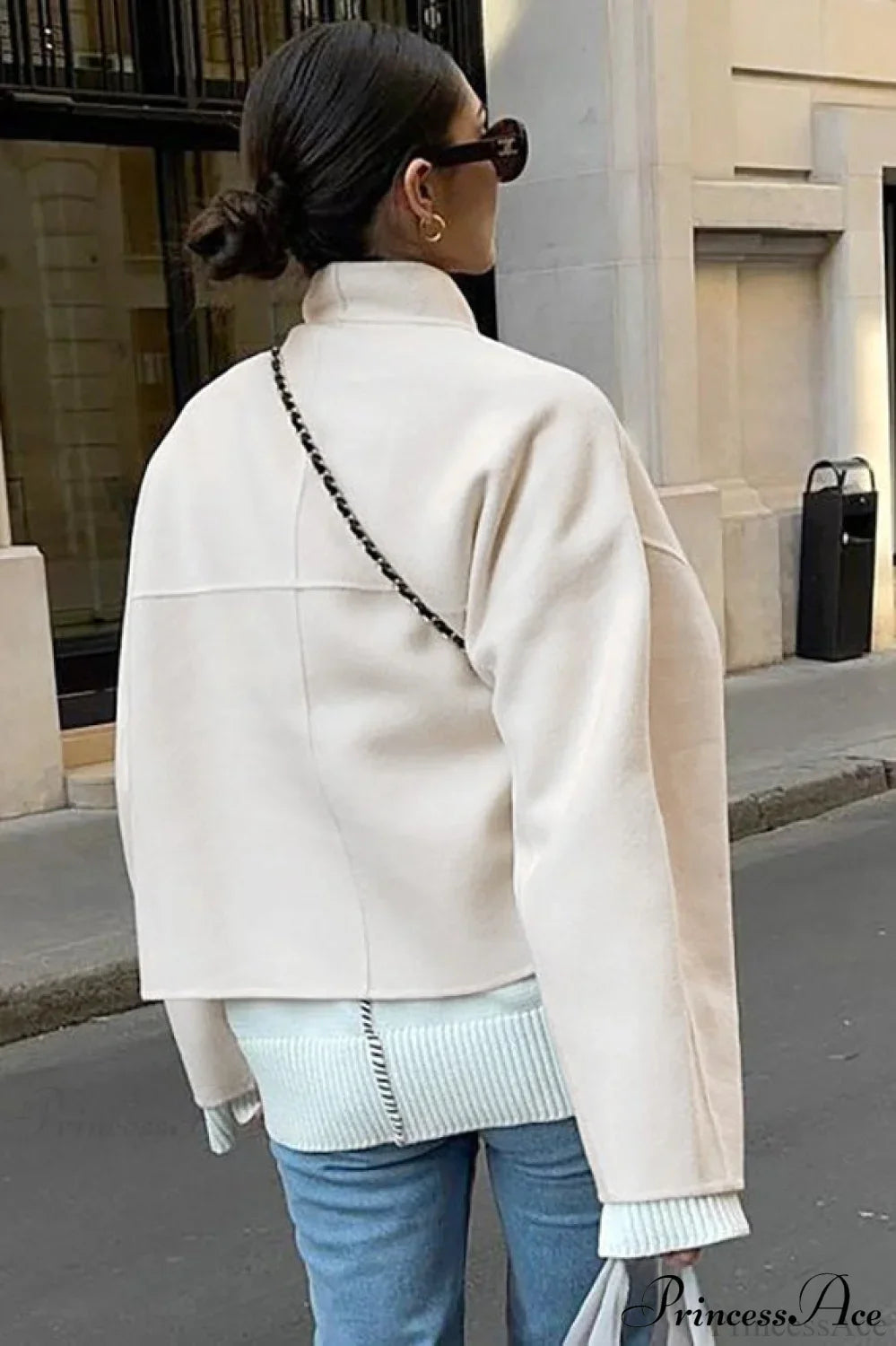 Chic Woolen V-Neck Coat for Effortless Everyday Style