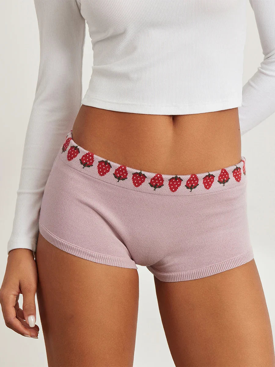 Cute Print Low Rise Lounge Short