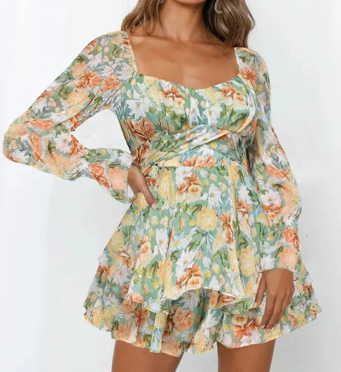Elegant Bobo Floral Playsuit A-Line Floral Dress
