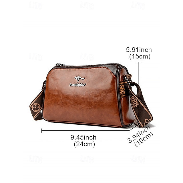 Crossbody Vintage Shoulder Bag Faux Leather