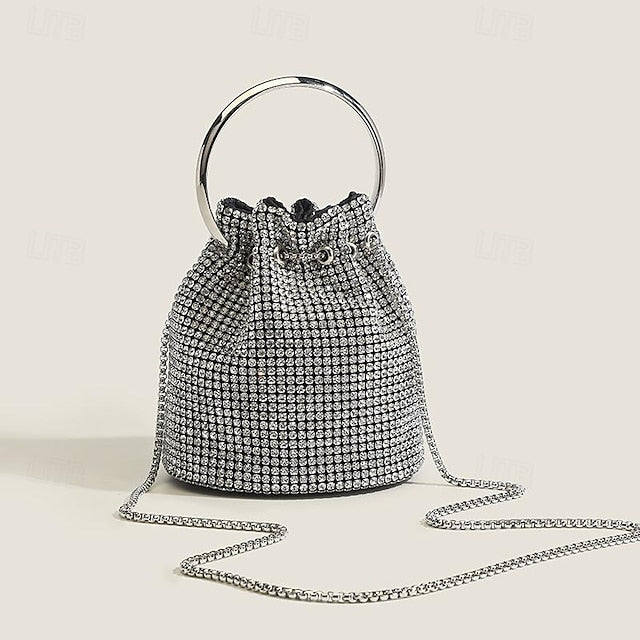 PU Bag Chain Clutch Evening Wedding Leather Party