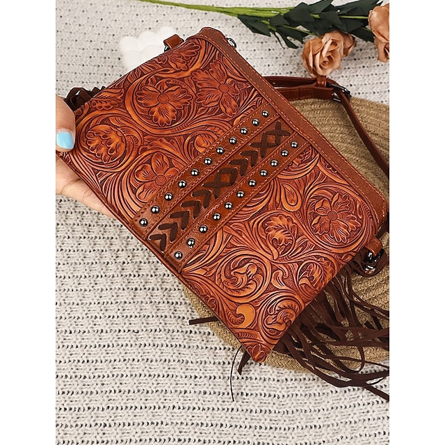 PU Crossbody Leather Bag Shoulder Wristlet Bags