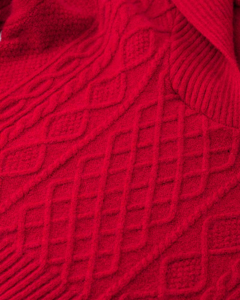 Emelisa Cable Knit Hoodie - Fashionpara