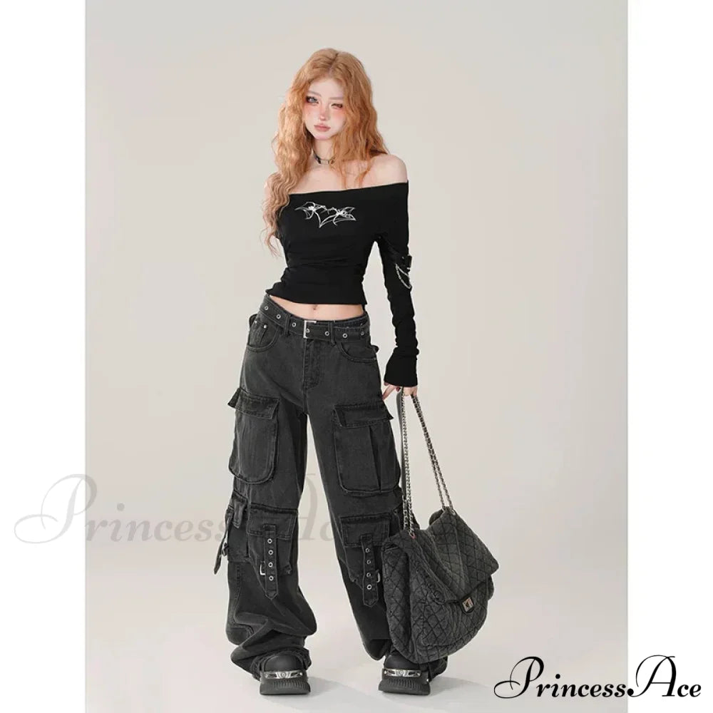 Y2K Japanese Cargo Halloween Pants