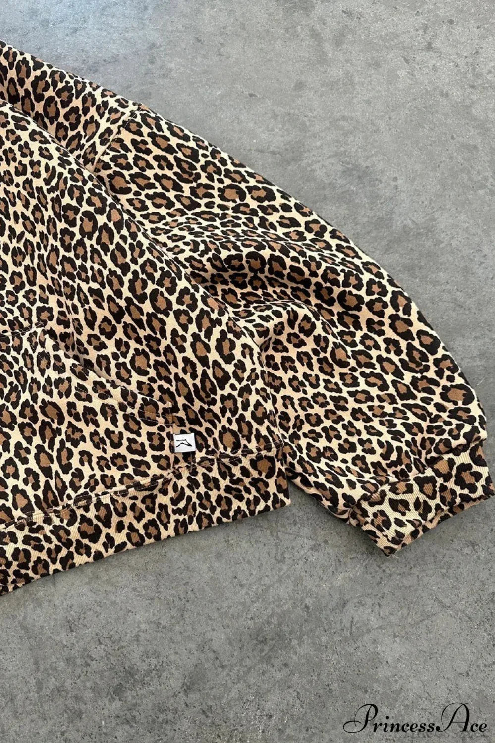 Y2K Leopard Print Hip-Hop Zip Hoodie
