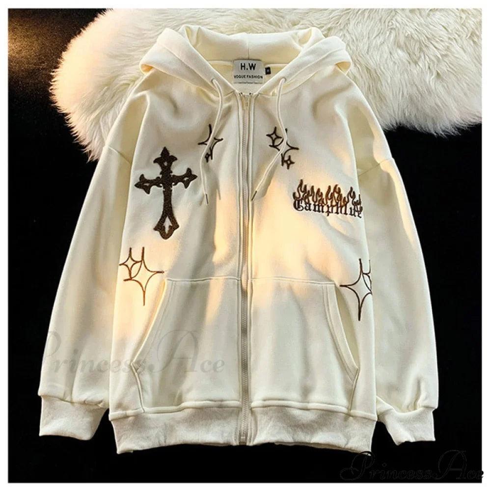 Y2k Rhinestone Skeleton Goth Hoodie 4