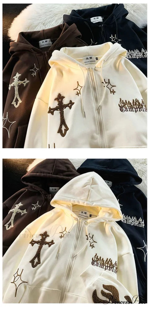 Y2k Rhinestone Skeleton Goth Hoodie 6