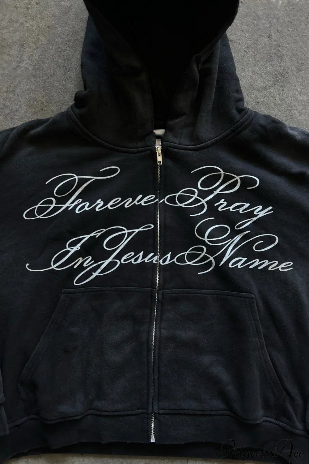 Y2K Street Dark Zip Stylish Hoodie