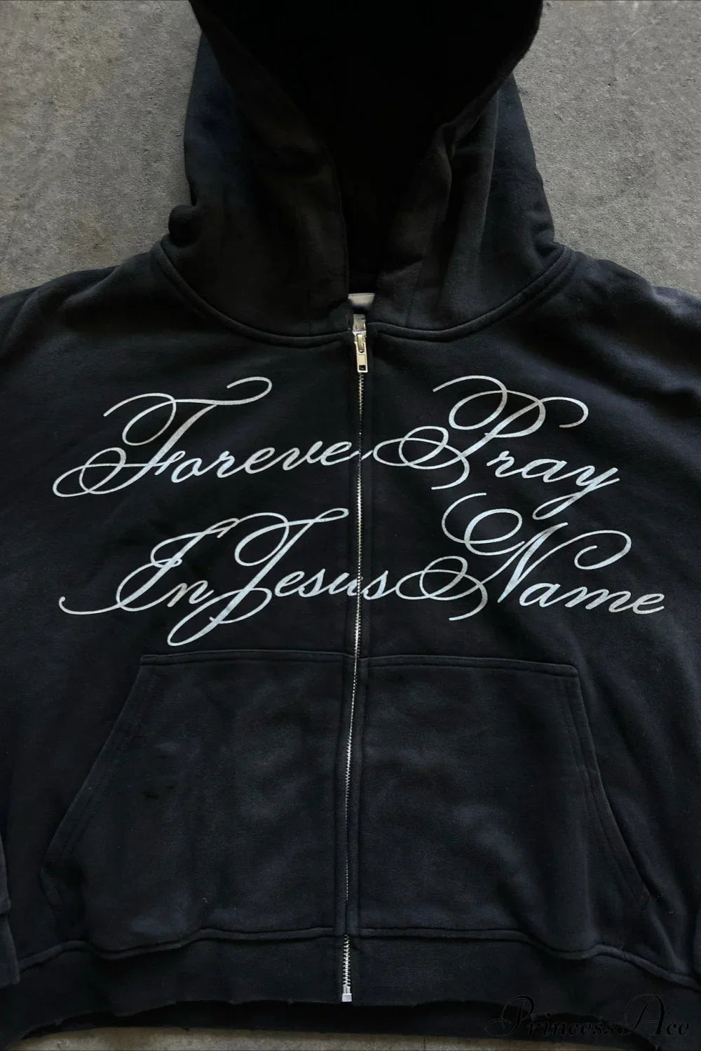 Y2K Street Dark Zip Hoodie 3