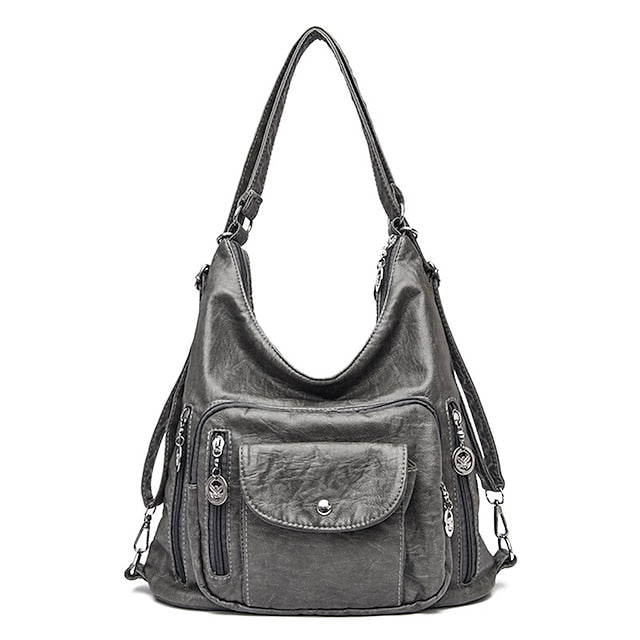 Bag - Leather Faux Hobo Vintage-Brown