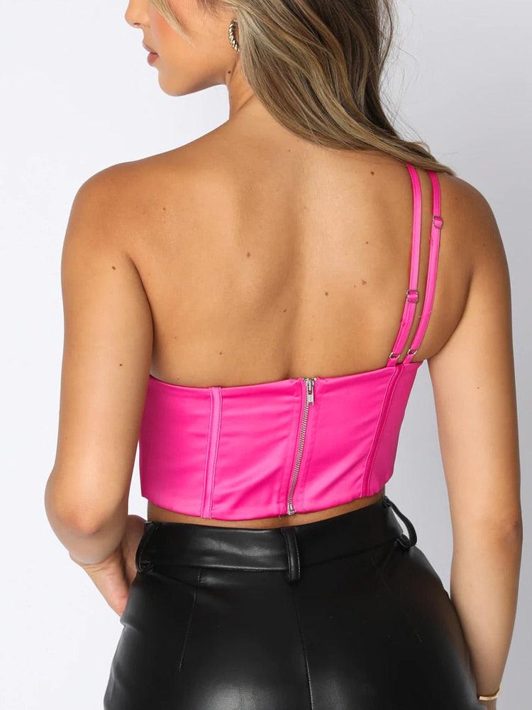 KittenAlarm - Yssabelle Asymmetric Spaghetti Strap Cami Top