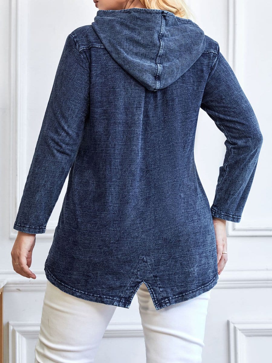 Hooded Denim Jacket - Fashionpara