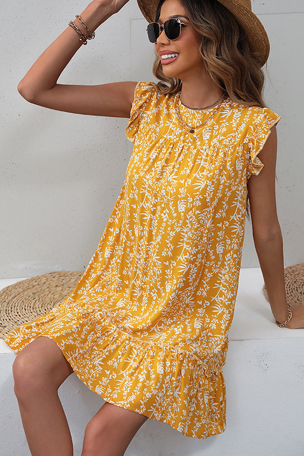 Fashion Printed Round Neck Casual Dress - Fashionpara