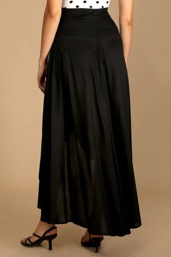 High Low Flare Shape Maxi Skirts - Fashionpara