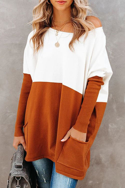 Get Comfortable Double Pocket Sweater - Fashionpara